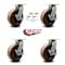 Service Caster 10'' Heavy Duty High Temp Phenolic Caster with Brakes and Swivel Locks, 4PK CRAN-SCC-KP92S1030-PHRHT-SLB-BSL-4 - alternate 4